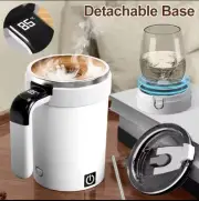 Smart Self-Stirring Heating Mug w/ Digital Display | 380ml USB Coffee Mixer Cup