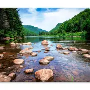 View Of Jacques Cartier River Print 100% Australian Made 150 x 100cm (Stretched)