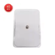 40 pcs Snap Electrode Pads 2.3"x3.5'' Replacement fit TENS Unit Pulse Massager