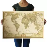 house decoration World Map kraft paper retro poster