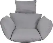 Egg Chair Cushion Replacement Cotton Stuffed Polyester Egg Chair Cushion Water & Sun Resistant Hanging Seat Pad for Indoor Outdoor, Hanging
