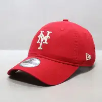 在飛比找Yahoo奇摩拍賣-7-11運費0元優惠優惠-帽子軟頂920鴨舌帽MLB棒球帽鏈條刺繡NY紐約大都會紅色U