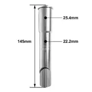 Silver Aluminum Bike Stem Adapter Converter 22.2mm Quill to 1" Threadless