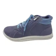 Clarks Cloudsteppers Breeze Glide Boots Women's 8.5 W Blue Comfort Zip Lace Up