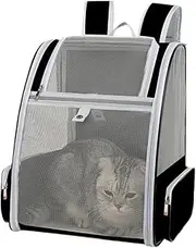 Cat Carrier Backpack, Backpack for Cats, Dog Backpack Carrier with Removable Plush Cushion and Non-Slip Base Plate for Puppy Kittens