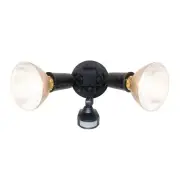 NEW Black Motion Activated Sensor Outdoor Security Flood Light 110° 60ft Range