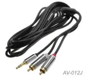 12ft Premium 3.5mm Stereo Male to 2xRCA Male Audio Cable, CablesOnline AV-012J