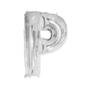 Silver P Alphabet Foil Balloon 86cm Birthday Party Decor Supplies AUS Stock