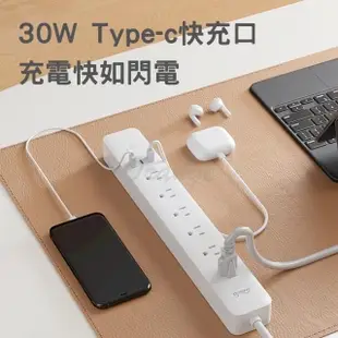 【小米】Gosund酷客WP12 30W Gan智慧延長線(可連結米家APP 多孔延長線 雙USB口+Type-C快充口 電量統計)