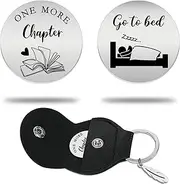 Funny Gifts Decision Double Sided Coin for Teen Boys Girls Book Lovers, One More Chapter Decision Maker for Son Daughter Friends Bookworm Reader Student Stocking Stuffers Reading Gifts