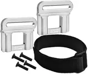 Aluminium 7075 Alloy Battery Hold-Down Retainer for Traxxas 1:8 4WD Maxx Slash 6S Brushless Short Course Truck 102076-4 / 4WD Sledge Monster Truck-95076-4 Upgrades - Silver