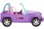 Barbie Toy Car, Doll-Sized SUV, Purple Off-Road Vehicle with 2 Pink Seats Treaded, Rolling Wheels