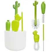 Cactus Cup Brush Cleaner Set for Washing Narrow Neck Beer Bottles, Baby Bottles