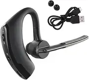 Truck Driver Office Headset Wireless Bluetooth Earpiece Mic for Android, iPhone, Cell Phone, Business, and Office