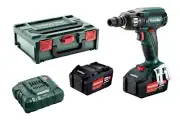 Metabo 18V Brushless 1/2" Male Square Impact Wrench, Kit SSW18LTX400BL