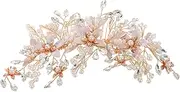 CANIGHT Pearl Bridal Hair Comb Vintage Floral Rhinestones Side Comb for Weddings Elegant Hair Accessories for Women and Styling and Decoration