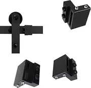 2PCS Door Stopper for Sliding Barn Door Flat Track - Perfect Replacement Hardware Accessories (Fit for Track: Width: 1-7/16 in-1-5/8 in, Thickness: 1/4 in)