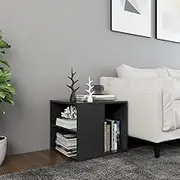 Modern Side Table, Grey Engineered Wood, 50x50x45cm, Versatile Storage for Living Room, Sofa, Entryway, Home