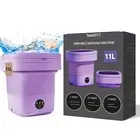 Portable Washing Machine 11L Collapsible Mini Foldable Washer & Spin Dryer