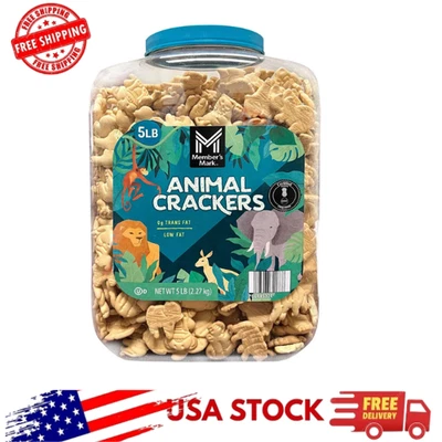 Member's Mark Animal Crackers (5 lbs) – Peanut-Free, Crunchy & Delicious Snack