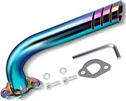 FVRITO Colorful Upgrade Header Exhaust Pipe Kit for Non Hemi Predator 212cc 196cc 6.5HP GX160 GX200 Coleman CT200u BT200X CT200u-ex KT196 Baja Warrior MB200 Clone Go Kart Mini Bike Performance Parts