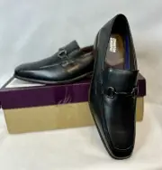 New Johnston and Murphy Archer Bit Loafer Mens Black Leather Shoes / Sz 10M