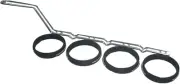 Egg Ring, 4 Rings Inline 3.75" Diameter - Egg and Omelette Maker for Perfectly S