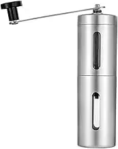 Mikinona Adjustable Hand-Crank Coffee Bean Grinder Stainless Steel Manual Mill Effort-Saving Extended Handle
