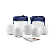 7-12 Inch 440Hz(±40 cents) Crystal Singing Bowl Set of 7 Chakra Tuned Sound