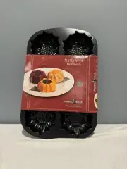 New NORDIC WARE Platinum Collection Sunflower Muffin/Mini Bundt Non-Stick Pan
