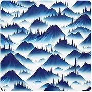 ODAWA Blue Mountain Landscape 21.7"x21.7" Self-adhesive Cloth Soft Reusable Wrap Cloth, Easy-Storage Magic Cloths for Camera