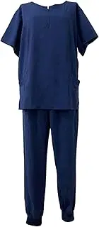 [yuksok] Nursing Scrub Set Nurse Workwear Short Sleeves Machine Washable Durable Top and Pants Nurse Work Clothing for SPA Cosmetology
