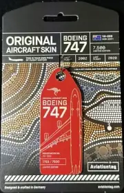 Brand New Qantas AviationTag Brand 747-400ER Limited Edition Metal Tag #1763