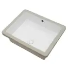 Unbranded Bathroom Sink 20" Undermount Rectangular White Ceramic W/ Overflow