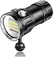Sursnong Noctilume N15 6000 Lumens Dive Light - Professional Underwater Video Light with 90 CRI, 6500K White Light, for Scuba Diving/Underwater Photography/Videography (IP68 Waterproof, 80m Depth)