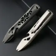 TWOSUN Titanium Alloy Hollow Out Pry Bar Crowbar Opener Pocket EDC Multi Tools
