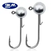 Round Jig Head Bait Hook 2g~20g with Wire Keeper for Soft Plastics and Live Bait