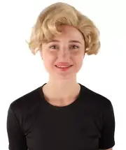 Adult Women’s Pretty Actress Short Curly Pixie Blonde Wig, Flame-retarda HW-7004