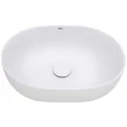 Canali 19 in. Oval Bathroom Vessel Sink in Matte Black epiStone Solid Surface