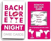 40 Bachelorette Party Drinking Game Dare Card - Bachelorette Scratch Off Cards - Perfect for Girls Night Out Activity,Bridal Showers, Bridal Parties,Girl Party - Bachelorette Night Dare Card - 40 sheets