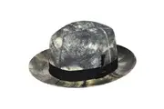 Bailey Mens Derwent Fedora Straw Hat Made in USA Genuine Panama - Black/White - L