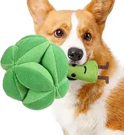 Broccoli Plush Dog Toy,Plush Squeaky Dog Toy, Press to Make Sound Giggle Toy - Interactive Broccoli Dog Lick Snuffle Mat with