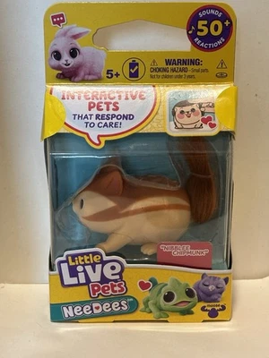 CHIPMUNK Little Live Pets NeeDees Nibblee Chipmunk Interactive New Rare