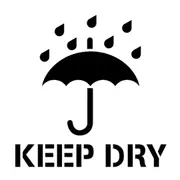 KEEP DRY UMBRELLA Large shipping label adhesive warning mailing sticky sticker 61x49mm