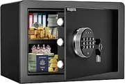 WASJOYE Cabinet Security Safe Box, Fireproof Home Lock Safe with Digital Keypad Safety Key Lock for Home Business Office Hotel Money Document Jewelry Passport Storage 13.78 x 9.84 x 9.84 inches