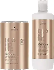 Schwarzkopf BLONDME Premium Lightener 9+ & Developer 9%/ 30 Volume DUO SET NEW
