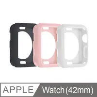 在飛比找PChome24h購物優惠-Apple Watch 42mm 防摔邊框矽膠保護套