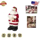 Stylish 12.25" 3-D Santa Cookie Jar in Lead-Free Ceramic - Perfect for Gifting
