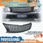 Matt Black Front Bumper Bar Grille Grill for Mitsubishi Triton MQ 2015-2018 UTE