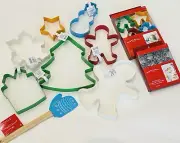 CHRISTMAS BAKING Cookie Cutters SPATULA Alphabet ANGEL Tree STAR Snowflake